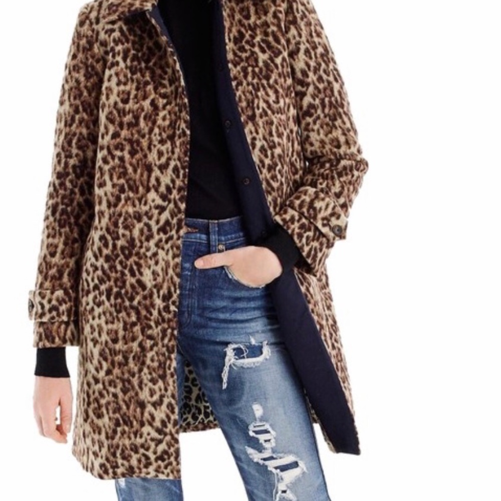 J.Crew Double Leopard coat